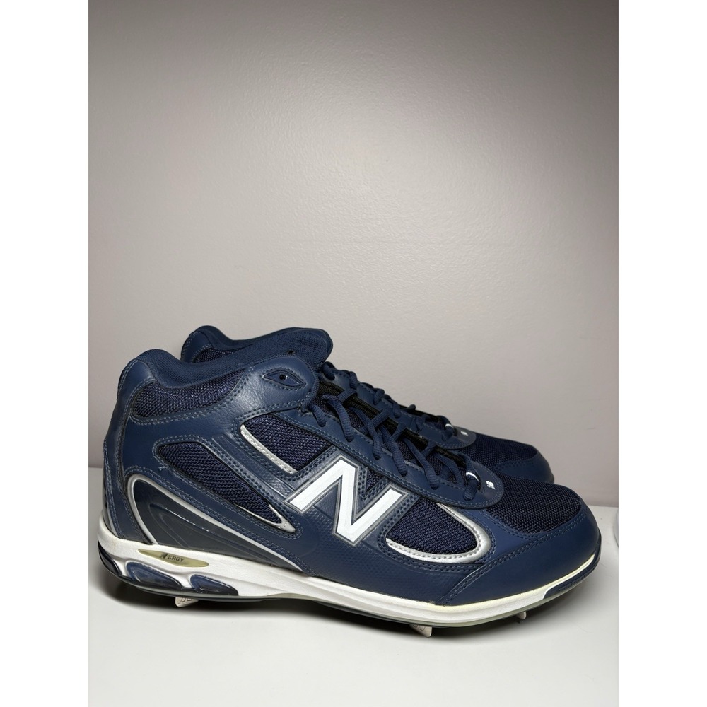 New‎ Balance Baseball Softball Metal Cleats Mens Navy White - Size 14(2E) Wide